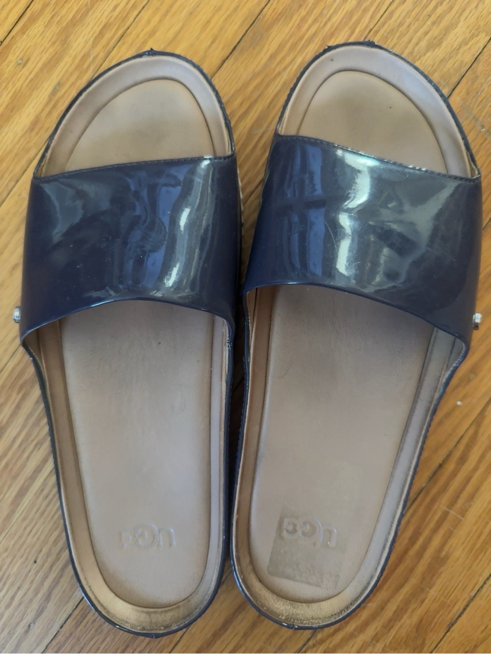 UGG Jane Patent Slide Sandals Eggplant Purple Women’s Size 6.5